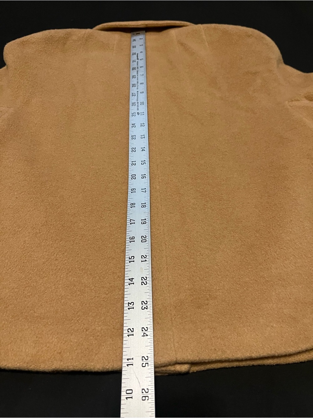 Classic Camel Pea Coat - Button Front Short Coat - Picture 3 of 12